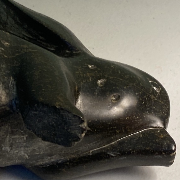 Heavy Carved Soapstone Rabbit Sculpture - Picture 7 of 12